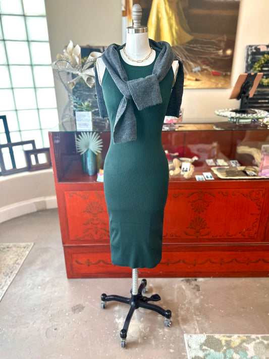 "Evergreen Evermore" Sweater Tank Dress